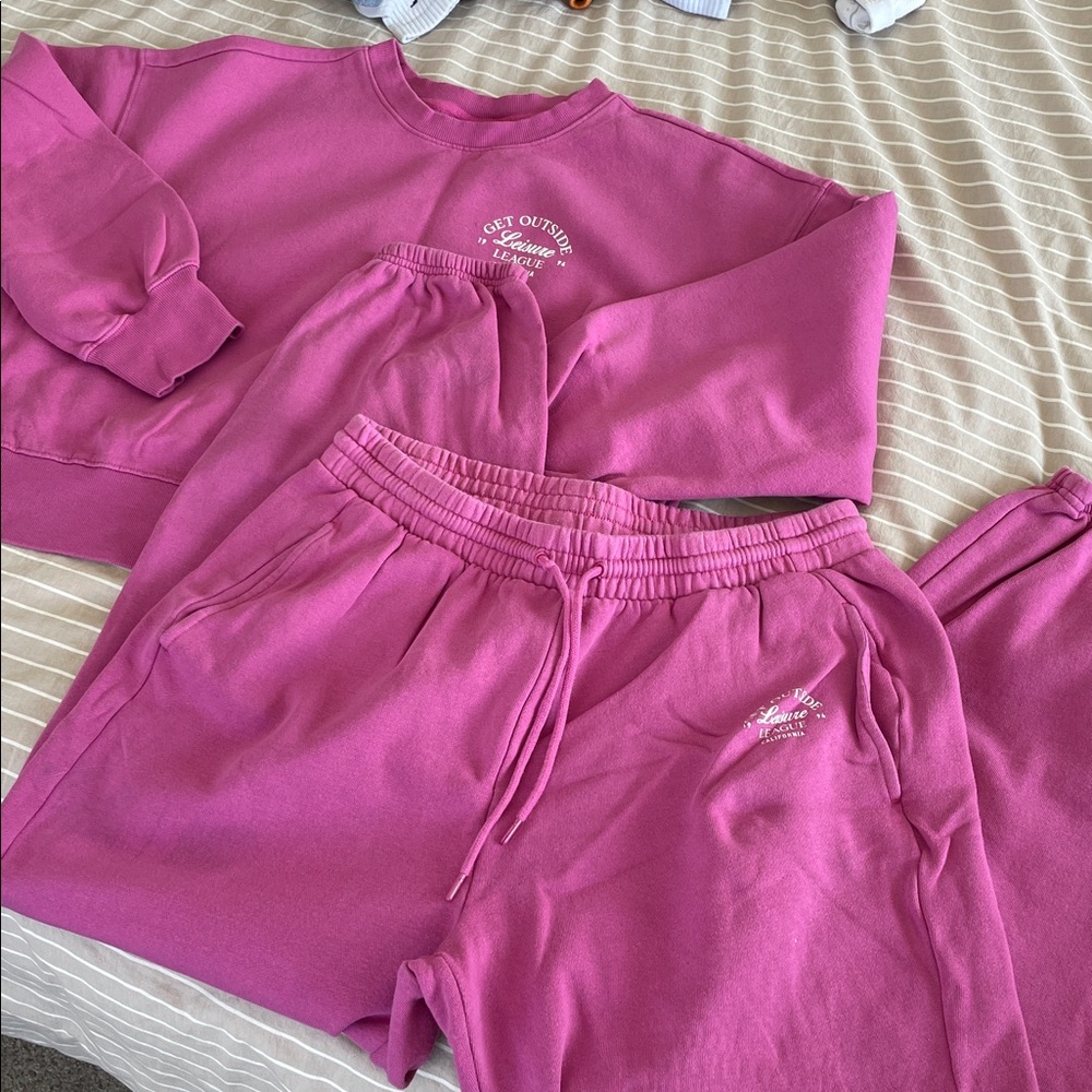 Pink Sweatshirt and Joggers Set from Old Navy